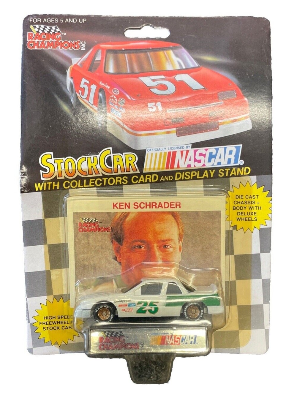 Ken Schrader #25 Racing Champions Stock Car 1:64 Scale Die Cast